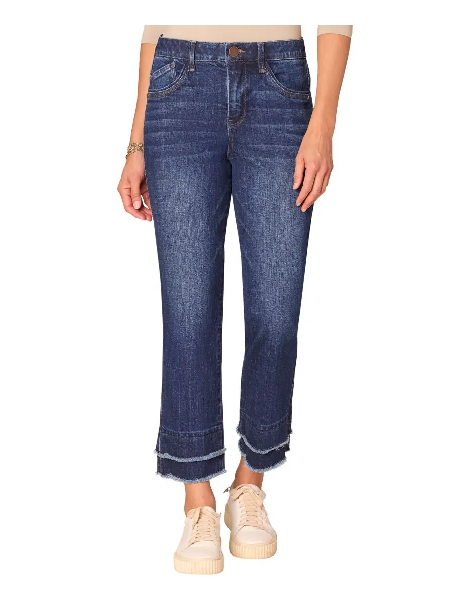 Джинсы Petite "Ab" Solution Kick Flare Mid Rise Jeans Democracy — изображение 1 из 3, синий
