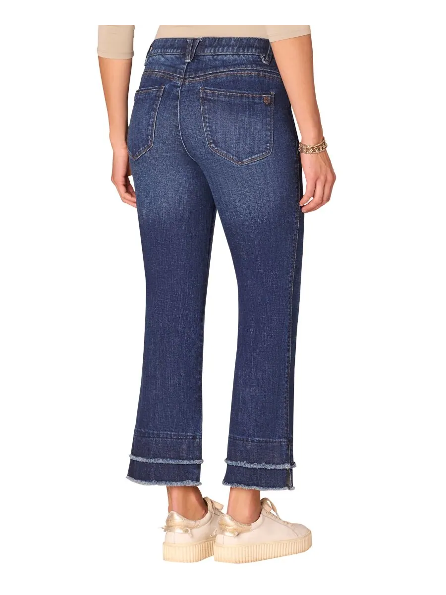 Джинсы Petite "Ab" Solution Kick Flare Mid Rise Jeans Democracy — изображение 3 из 3, синий