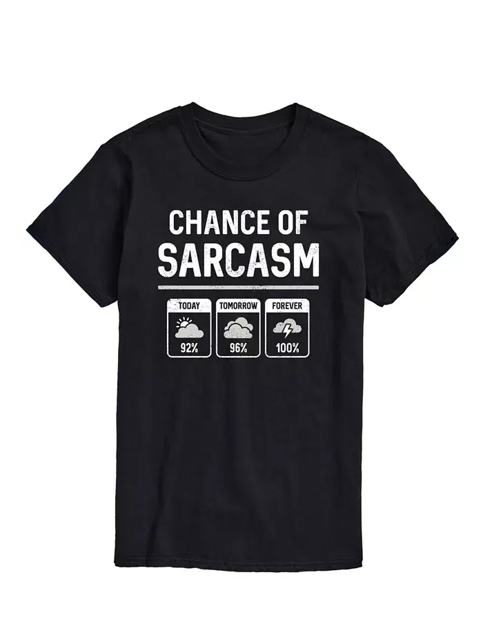 Мужская футболка с коротким рукавом Chance of Sarcasm AIRWAVES — изображение 1 из 3, черный
