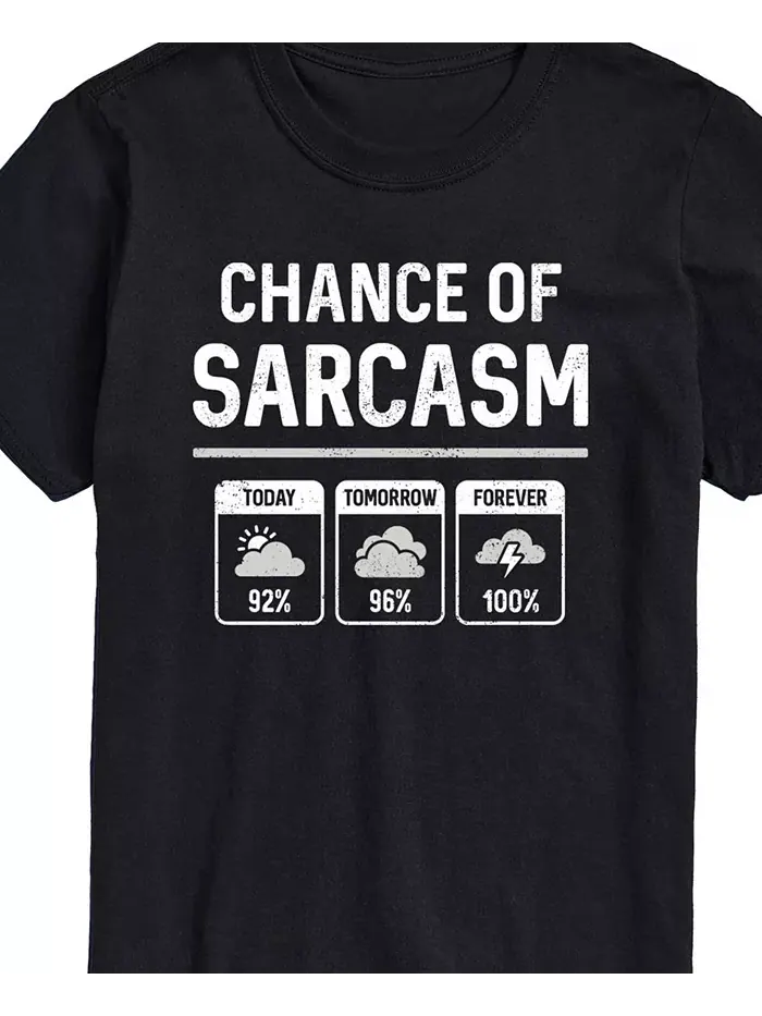 Мужская футболка с коротким рукавом Chance of Sarcasm AIRWAVES — изображение 2 из 3, черный