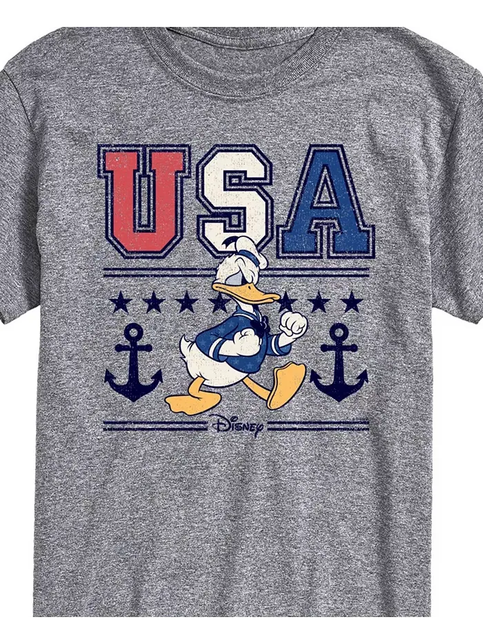Мужская футболка с коротким рукавом Disney Donald Duck USA AIRWAVES — изображение 2 из 3, серый