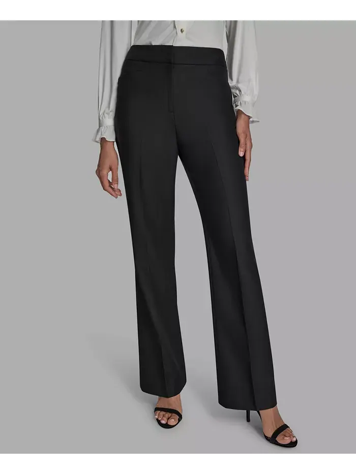 Женские брюки прямого кроя BCBG — изображение 5 из 6, черный
