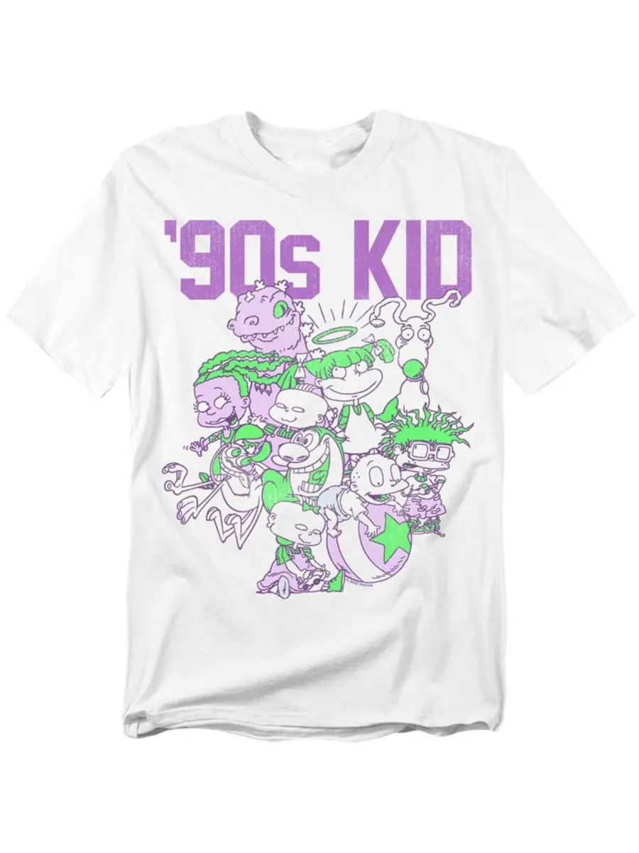 Футболка большого размера Nickelodeon 90-х для детей Logovision — изображение 1 из 3, белый
