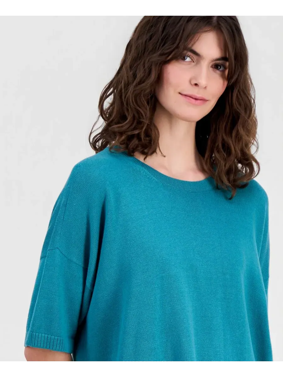 Женская блузка с круглым вырезом, надеваемая через голову Eileen Fisher, Sstar — изображение 3 из 4