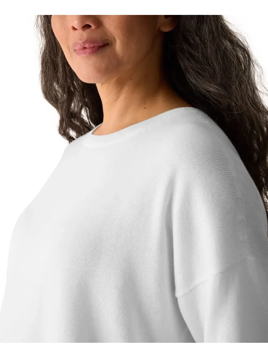 Женская блузка с круглым вырезом, надеваемая через голову Eileen Fisher — изображение 3 из 4, белый