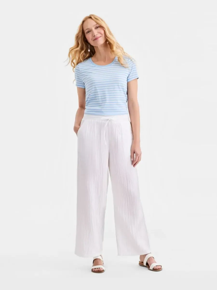Женские прямые брюки из хлопковой марли Style & Co — изображение 1 из 3, яркий белый