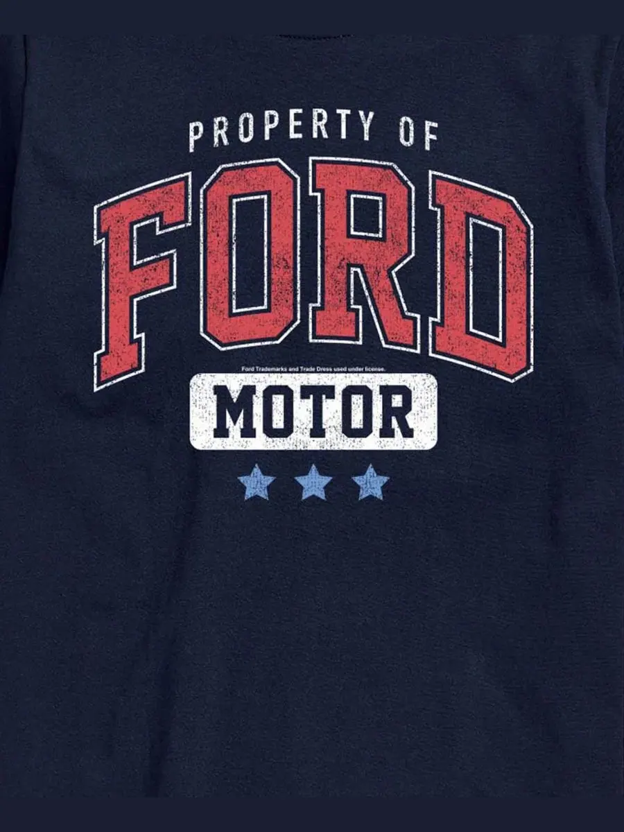 Мужские футболки с коротким рукавом и графическим принтом Ford Property Motors AIRWAVES — изображение 3 из 3, темно-синий