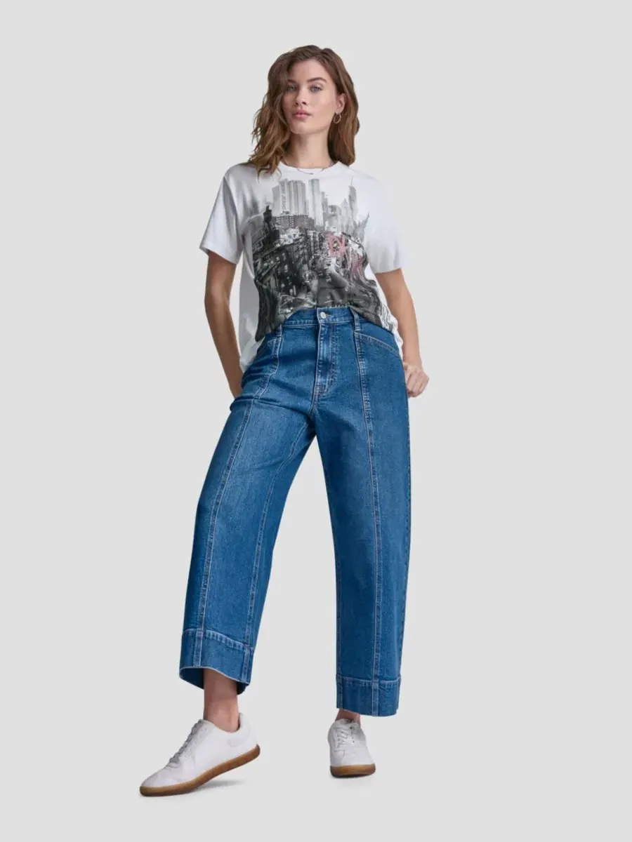 Футболка с коротким рукавом Petite New York с многослойным логотипом и пайетками Dkny Jeans — изображение 2 из 7
