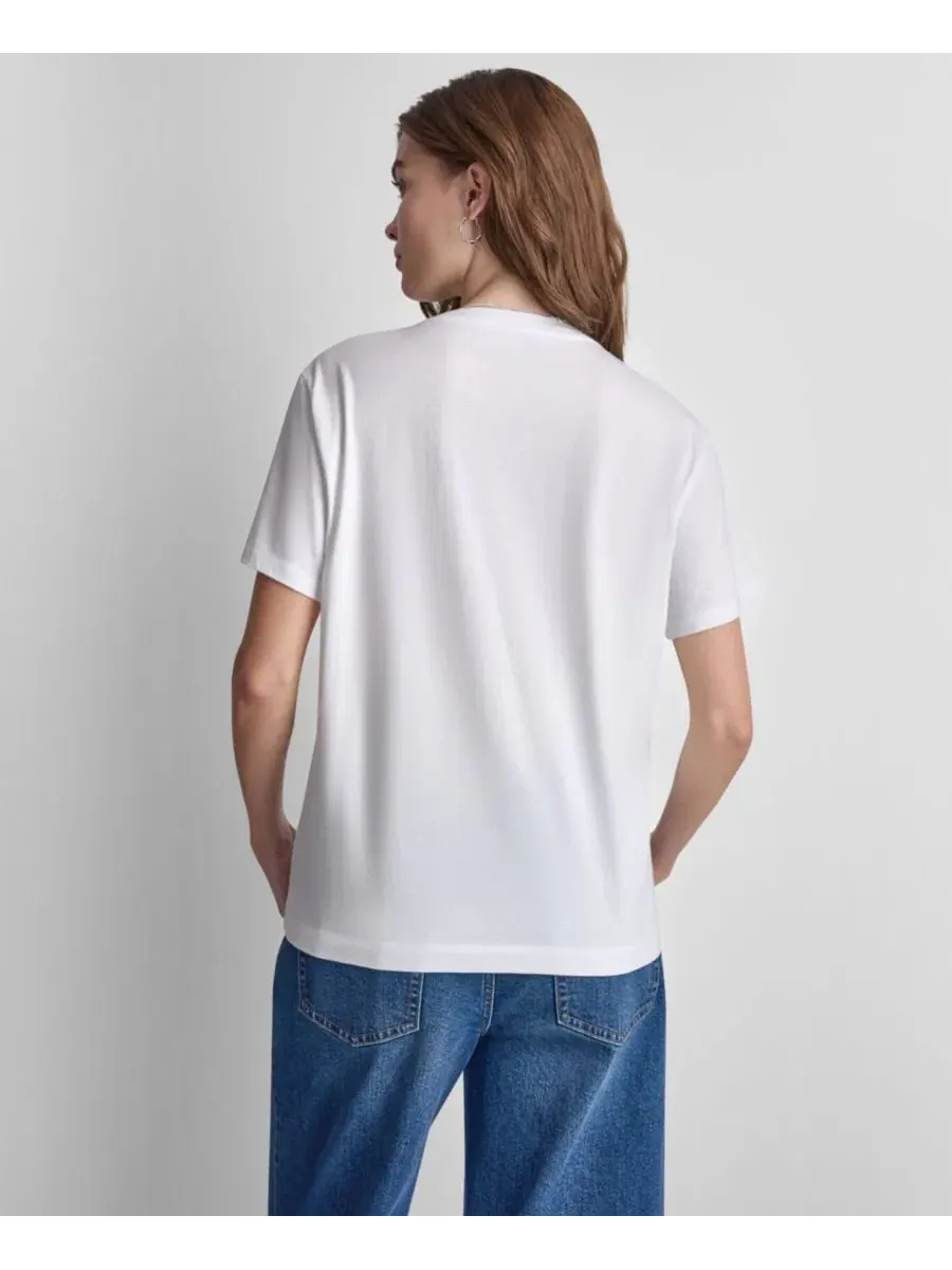 Футболка с коротким рукавом Petite New York с многослойным логотипом и пайетками Dkny Jeans — изображение 5 из 7