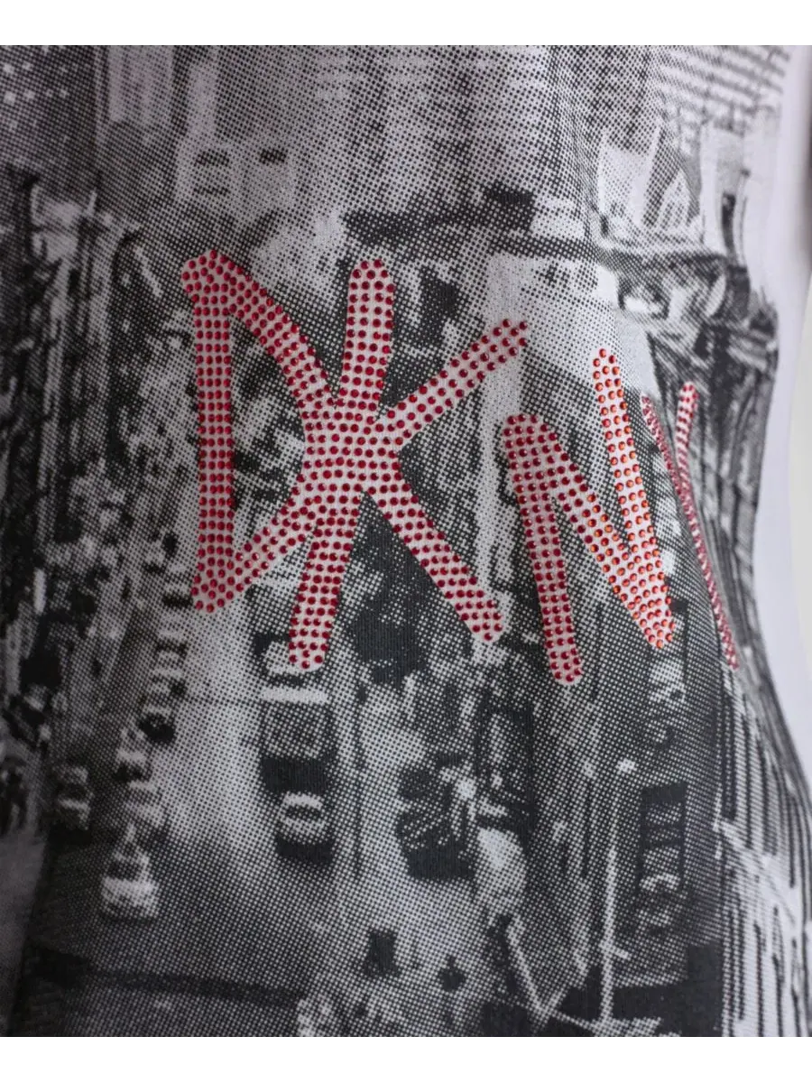 Футболка с коротким рукавом Petite New York с многослойным логотипом и пайетками Dkny Jeans — изображение 6 из 7