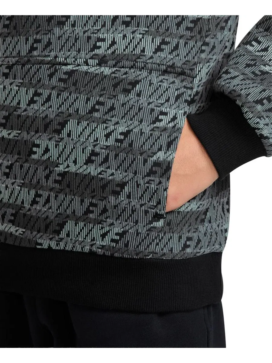 Худи Nike Sportswear Club с длинным рукавом, с капюшоном — изображение 2 из 3, серый/черный