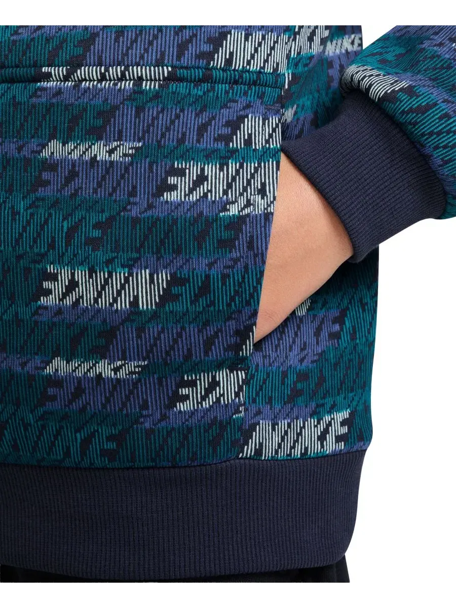 Худи Nike Sportswear Club с капюшоном и длинным рукавом — изображение 2 из 3, яркий/темно-синий