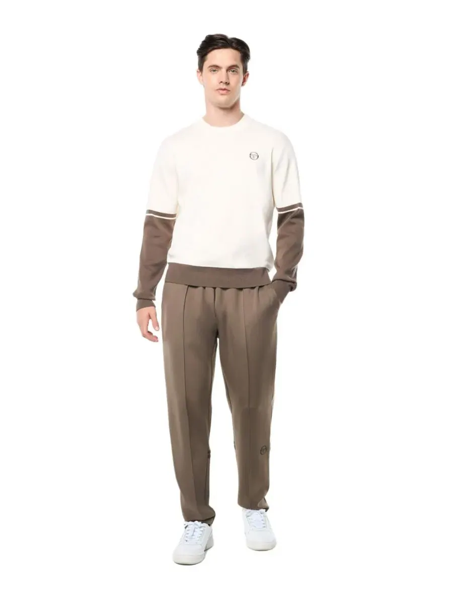 Свитшот с контрастными полосами на рукавах Giovane Crewneck Sergio Tacchini — изображение 2 из 5, белый