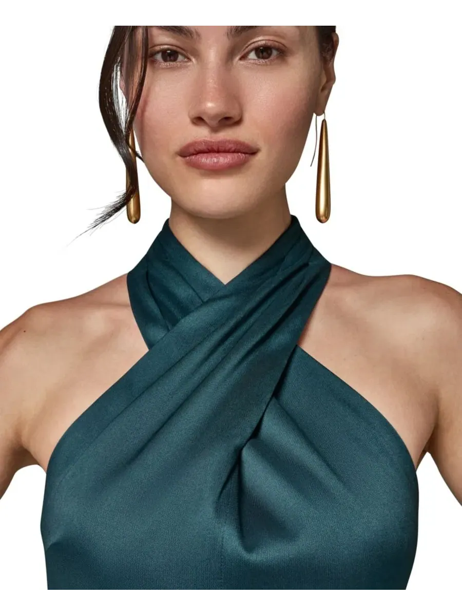 Платье-макси с запахом, без рукавов Donna Karan New York — изображение 4 из 7, неизвестный принт