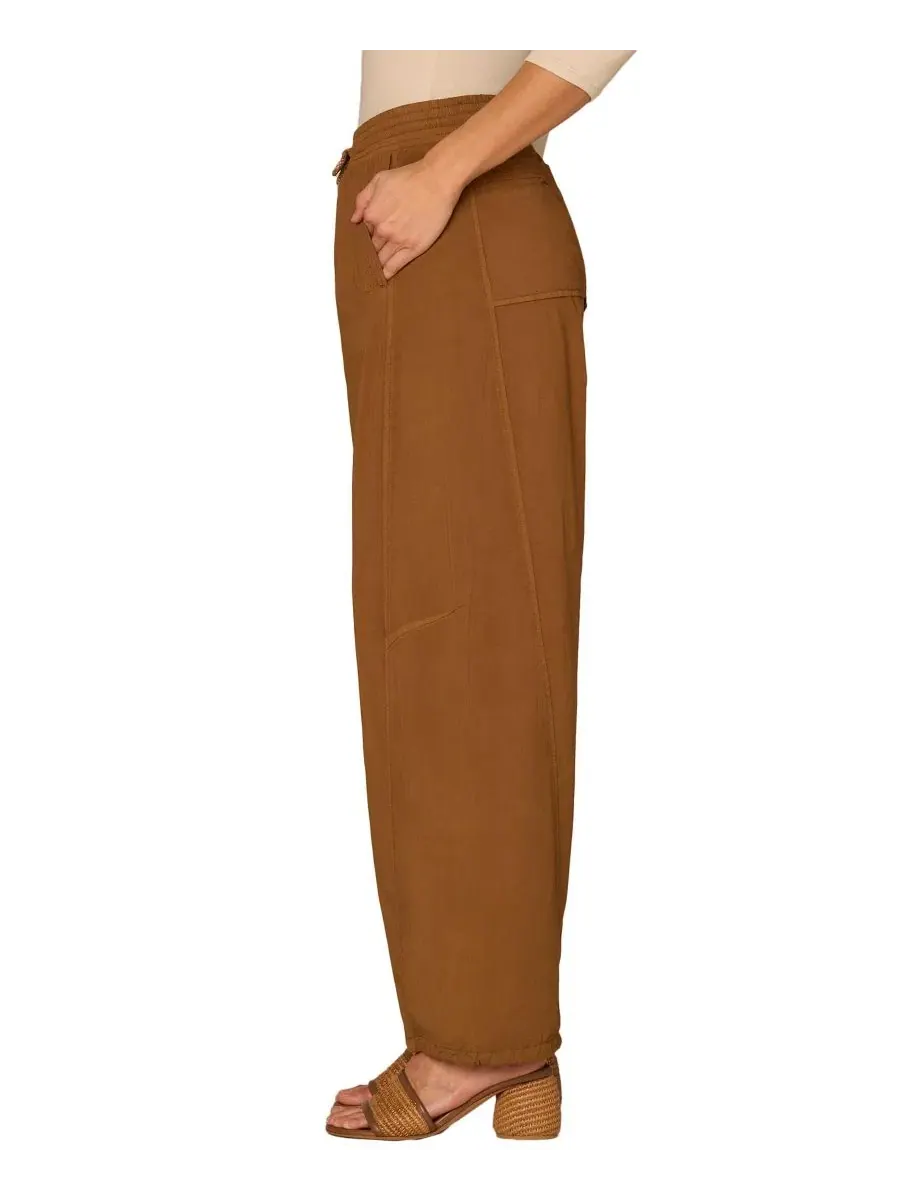 Джоггеры прямого кроя Petite Sky Rise Relaxed Straight-Leg Joggers Pants Democracy — изображение 2 из 3, пекан