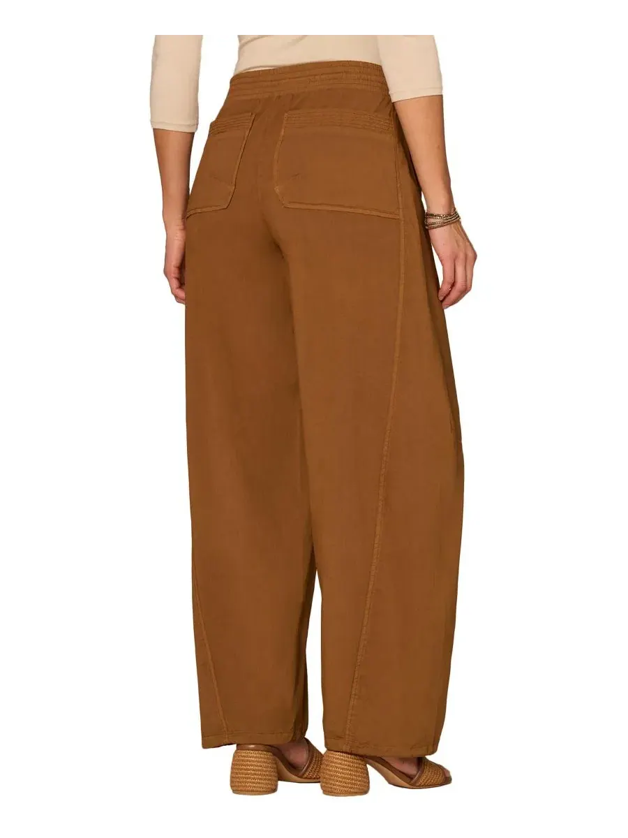 Джоггеры прямого кроя Petite Sky Rise Relaxed Straight-Leg Joggers Pants Democracy — изображение 3 из 3, пекан