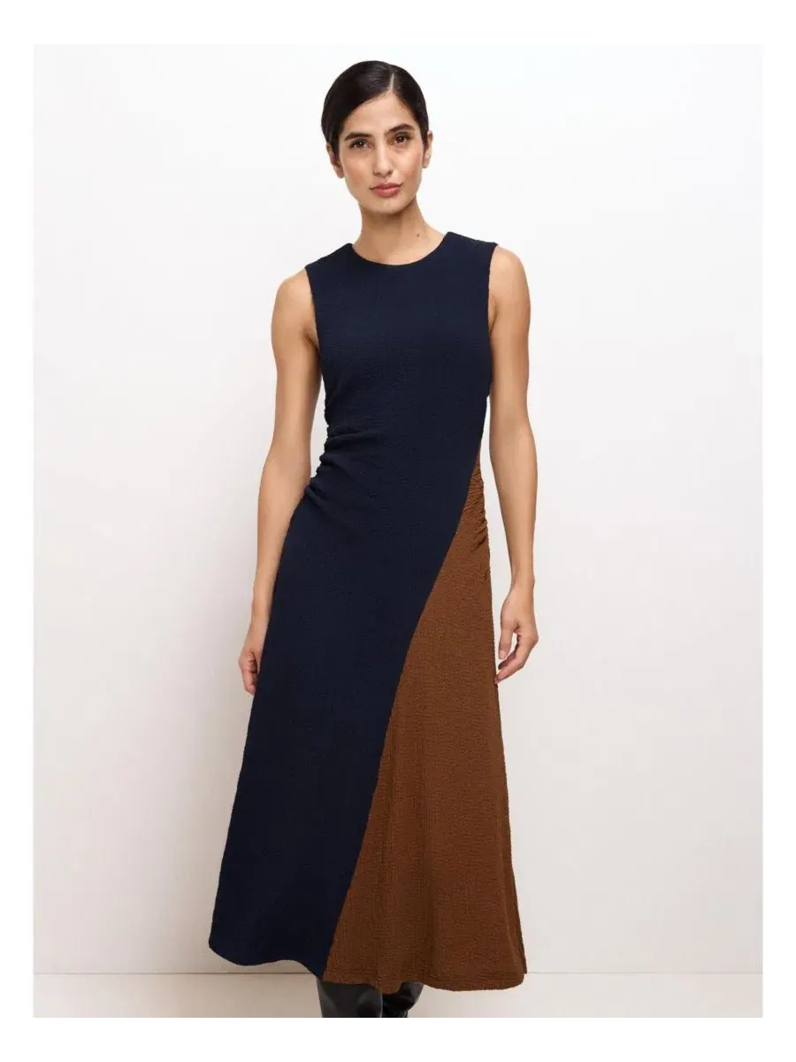 Платье-миди без рукавов с драпировкой Chantelle Jersey Midi Dress Phase Eight — изображение 2 из 6, темно-синий