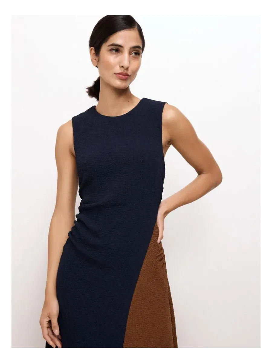 Платье-миди без рукавов с драпировкой Chantelle Jersey Midi Dress Phase Eight — изображение 5 из 6, темно-синий