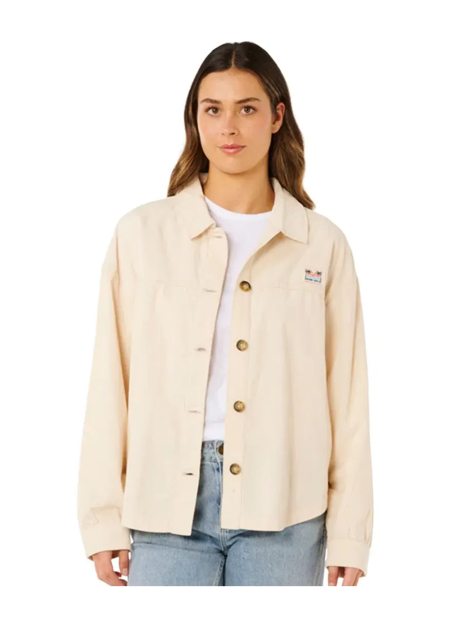 Женская куртка из хлопкового вельвета Keepsakes Washed Cord Rip Curl — изображение 1 из 3, серый