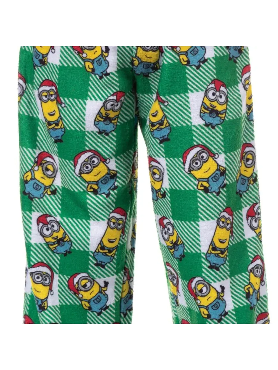 Пижамные брюки с принтом Santa Minion Minions — изображение 3 из 3, зеленый