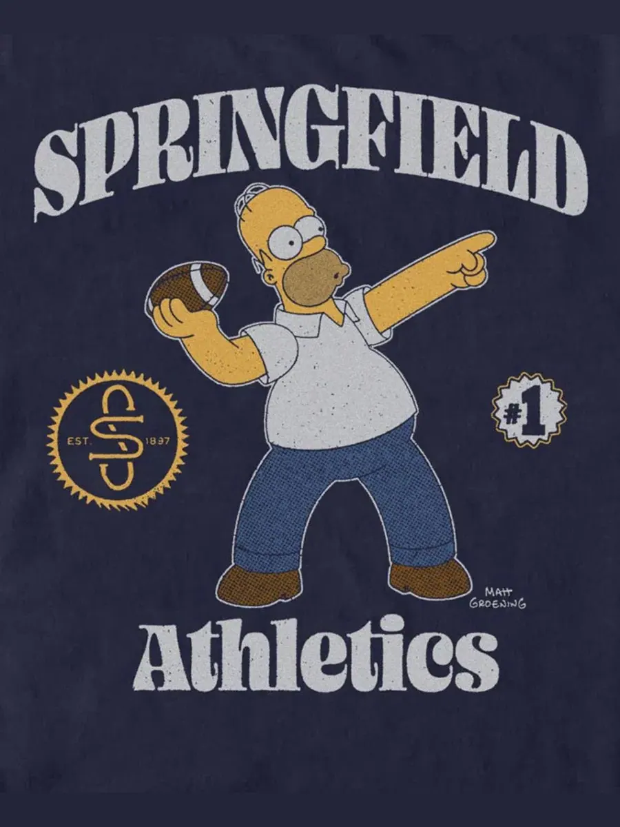 Футболка мужская с принтом The Simpsons Throw A Homer Fifth Sun — изображение 3 из 3, темно-синий
