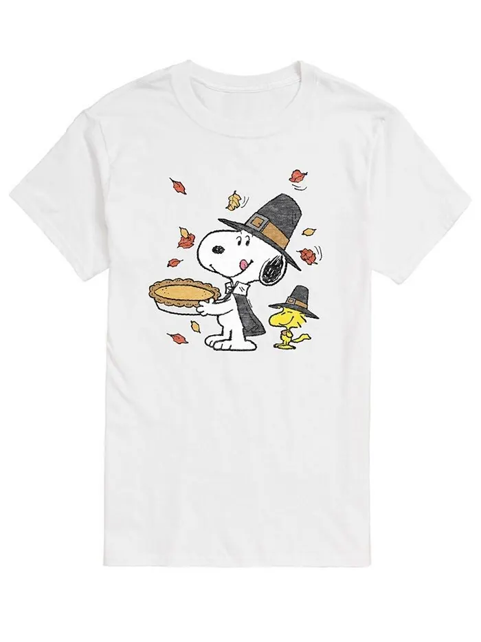 Мужская футболка с короткими рукавами Peanuts Snoopy Pilgrim AIRWAVES — изображение 1 из 2, белый