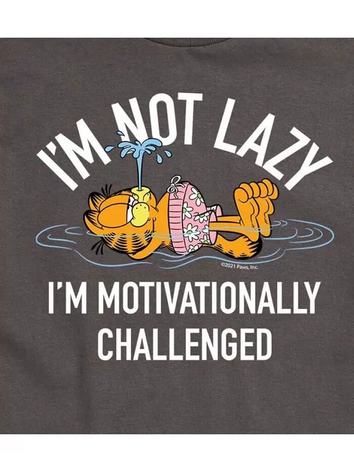Мужская футболка с коротким рукавом Hybrid Apparel Garfield Lazy AIRWAVES — изображение 5 из 5, синий