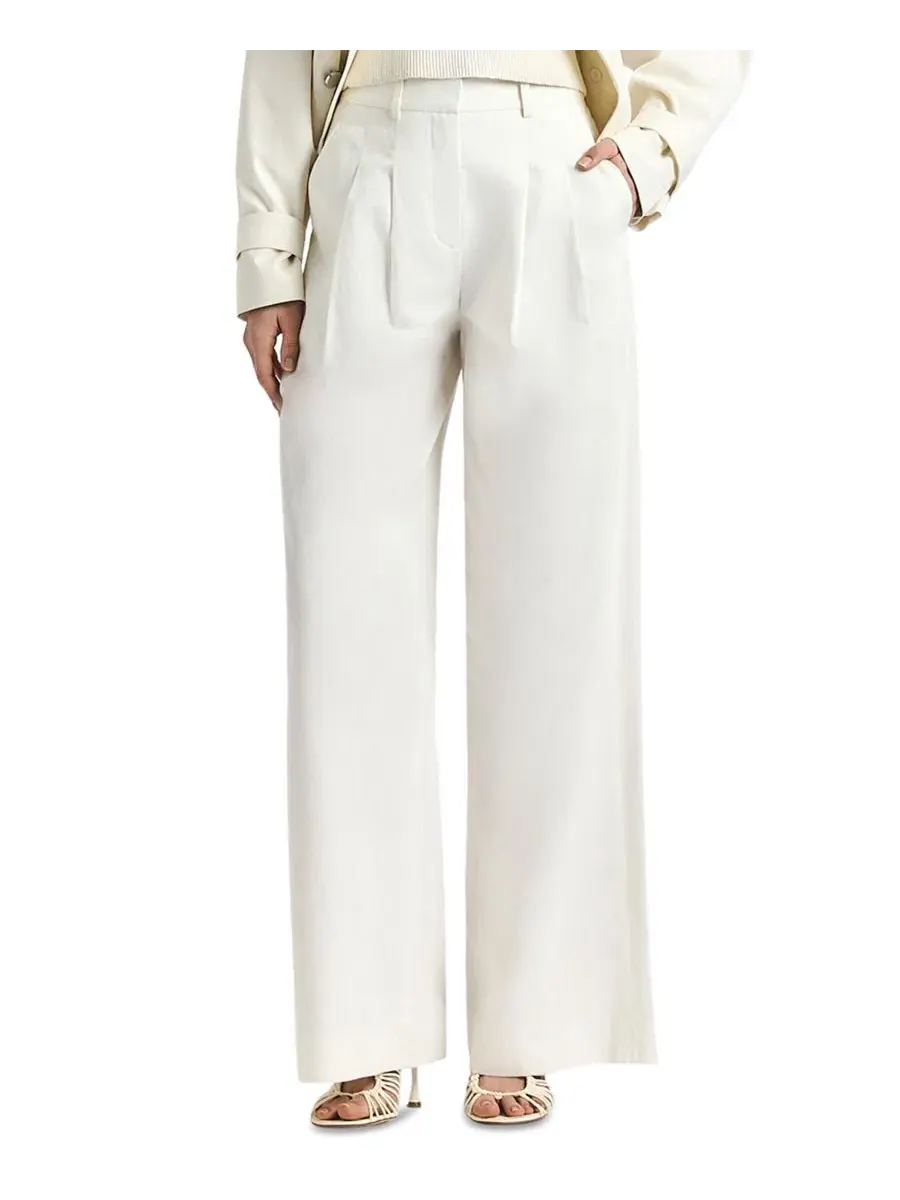 Брюки женские широкие с защипами Juliana Mid-Rise Wide-Leg Derek Lam 10 Crosby
