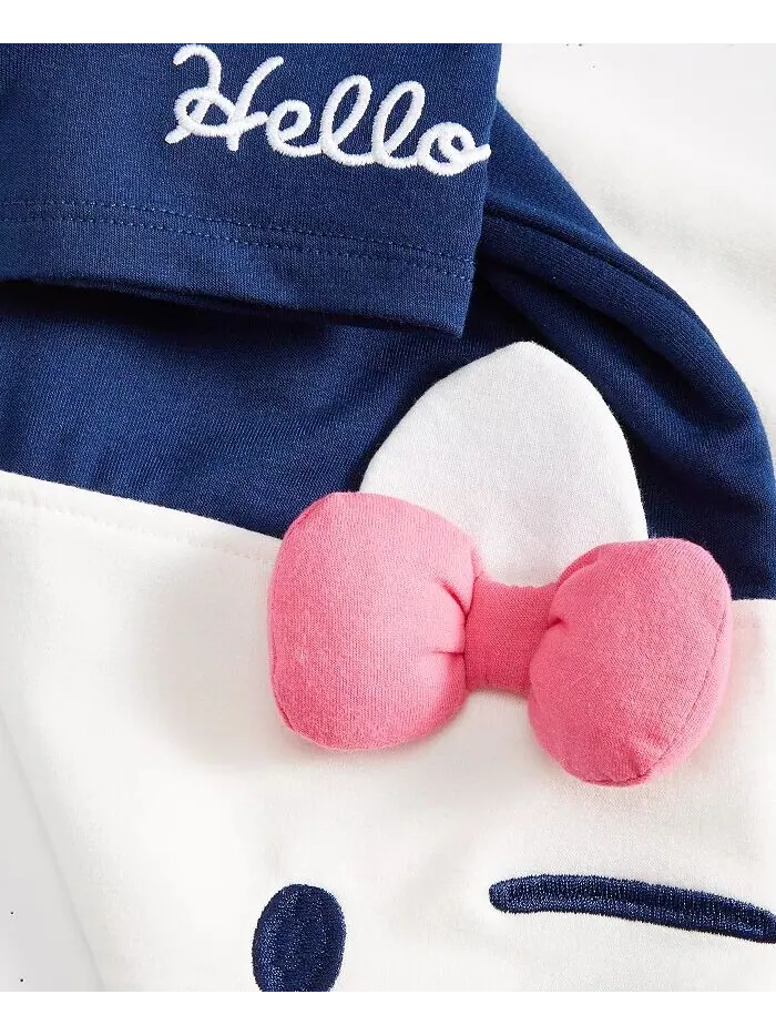 Платье прямого кроя с короткими рукавами для маленьких девочек Hello Kitty — изображение 5 из 5, синий