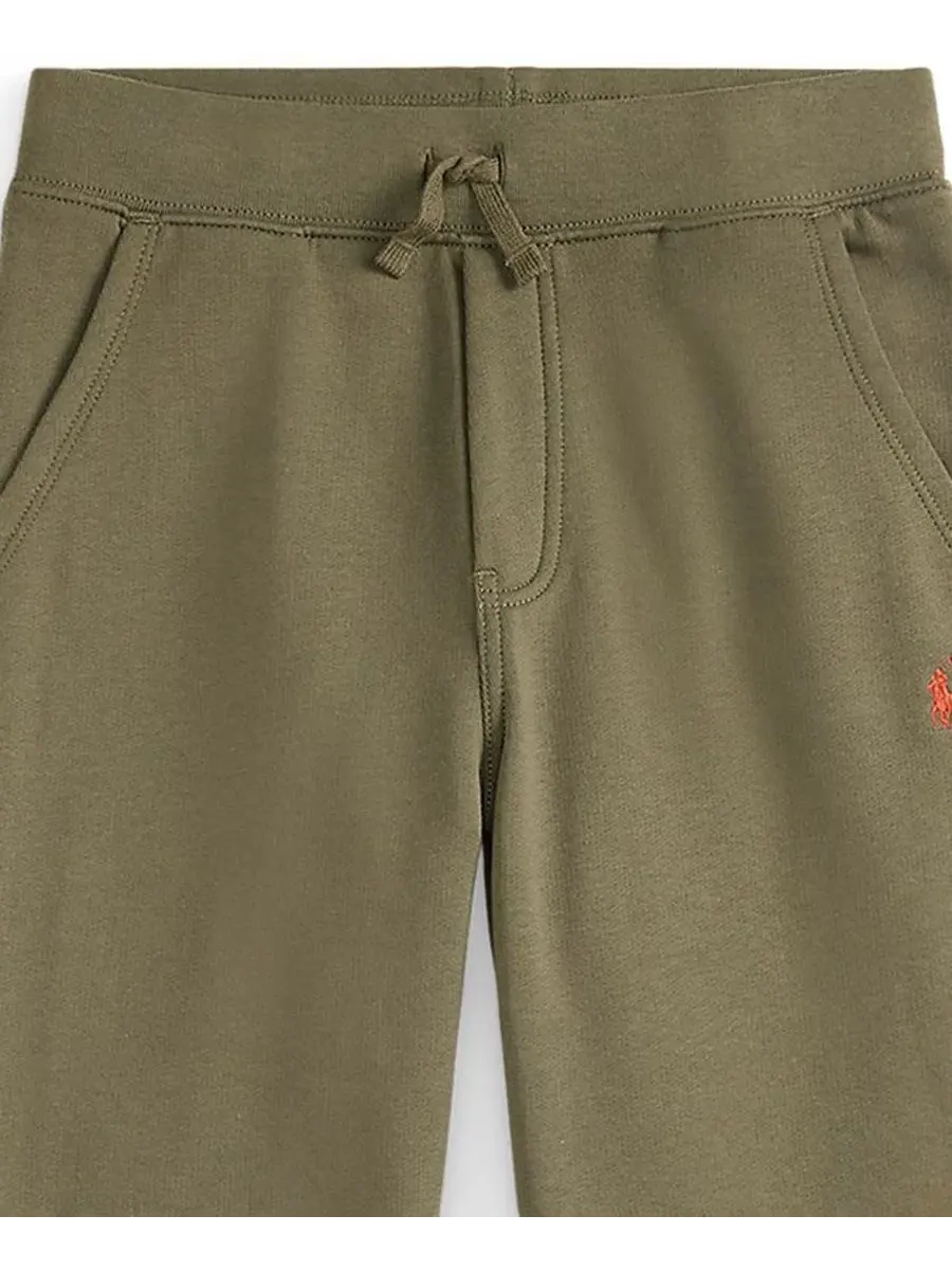 Детские джоггеры из флиса с эластичным поясом Polo Ralph Lauren — изображение 3 из 3, оливковый