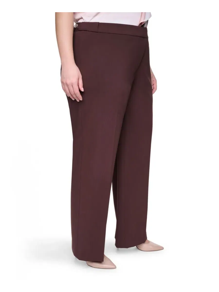 Брюки скинни с защипами Calvin Klein — изображение 3 из 7, кофейный