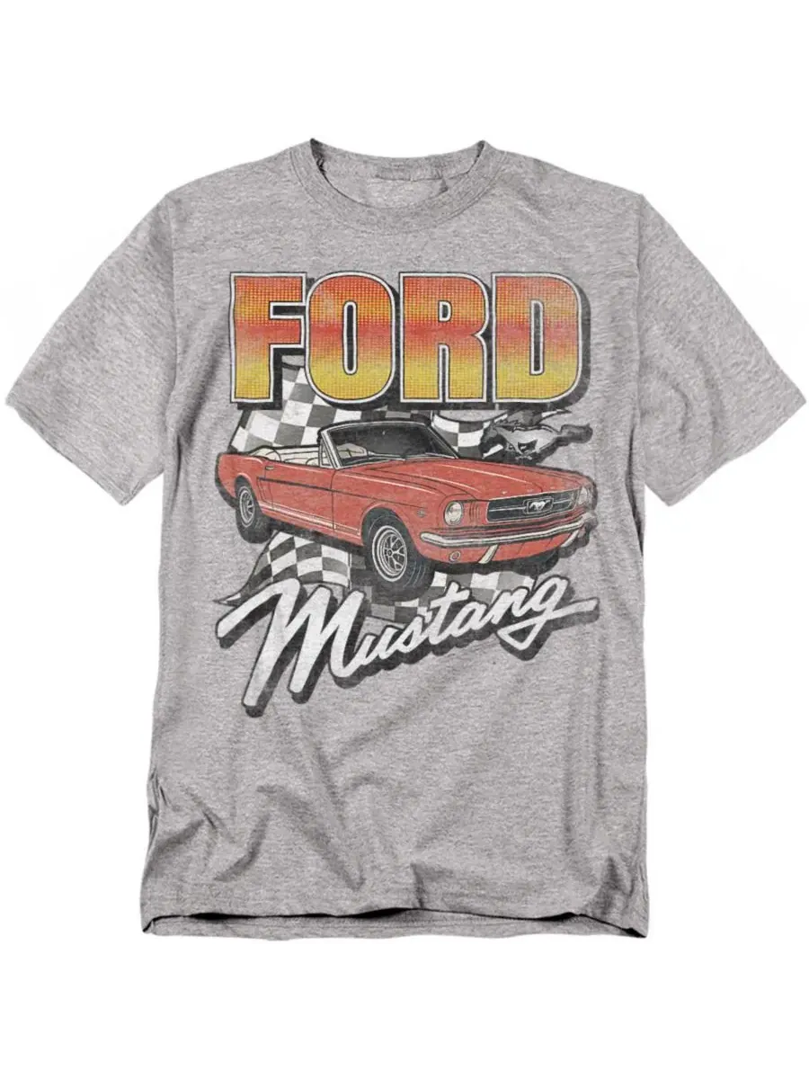 Футболка с принтом Ford 289 Checkered Flag Mustang — изображение 1 из 3, приглушенный