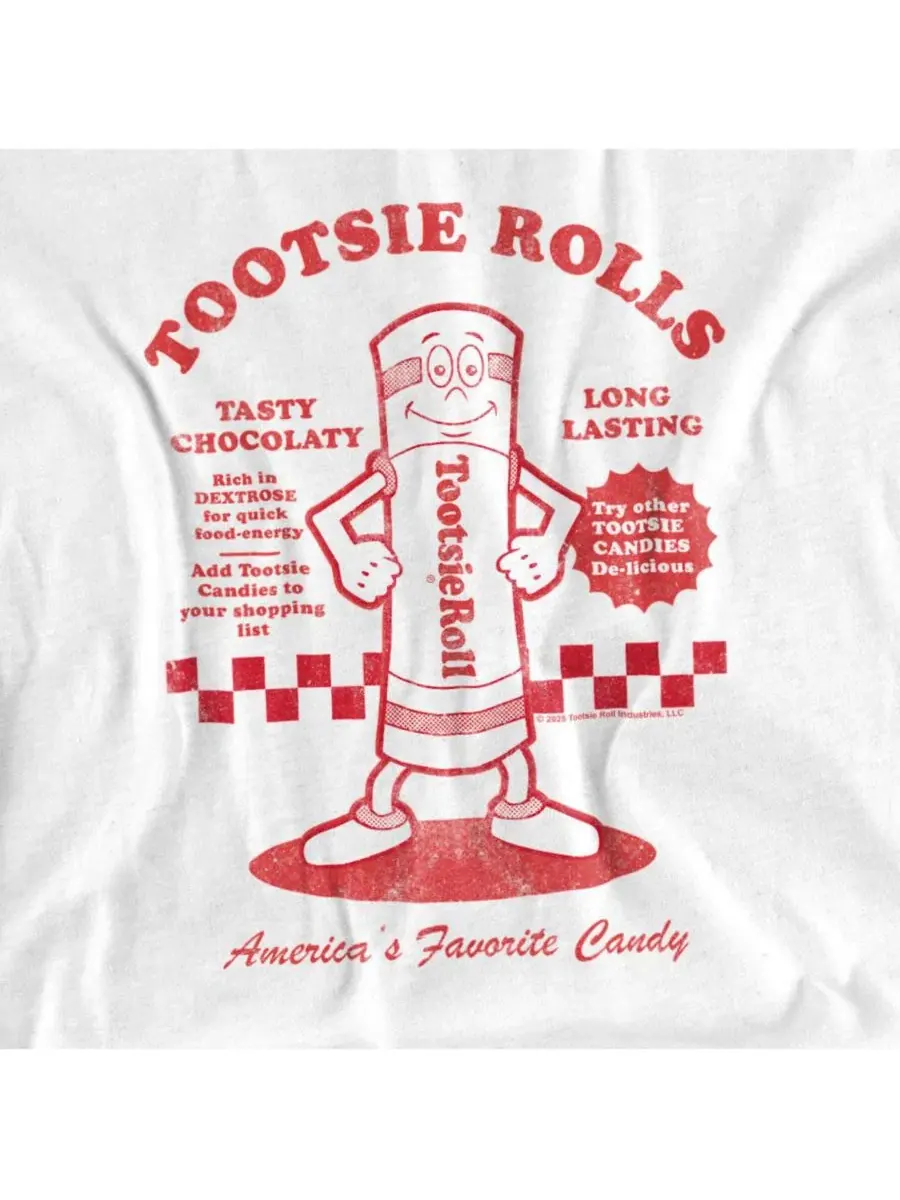 Футболка хлопковая с принтом America's Favorite T-Shirt Tootsie Roll — изображение 2 из 3, белый