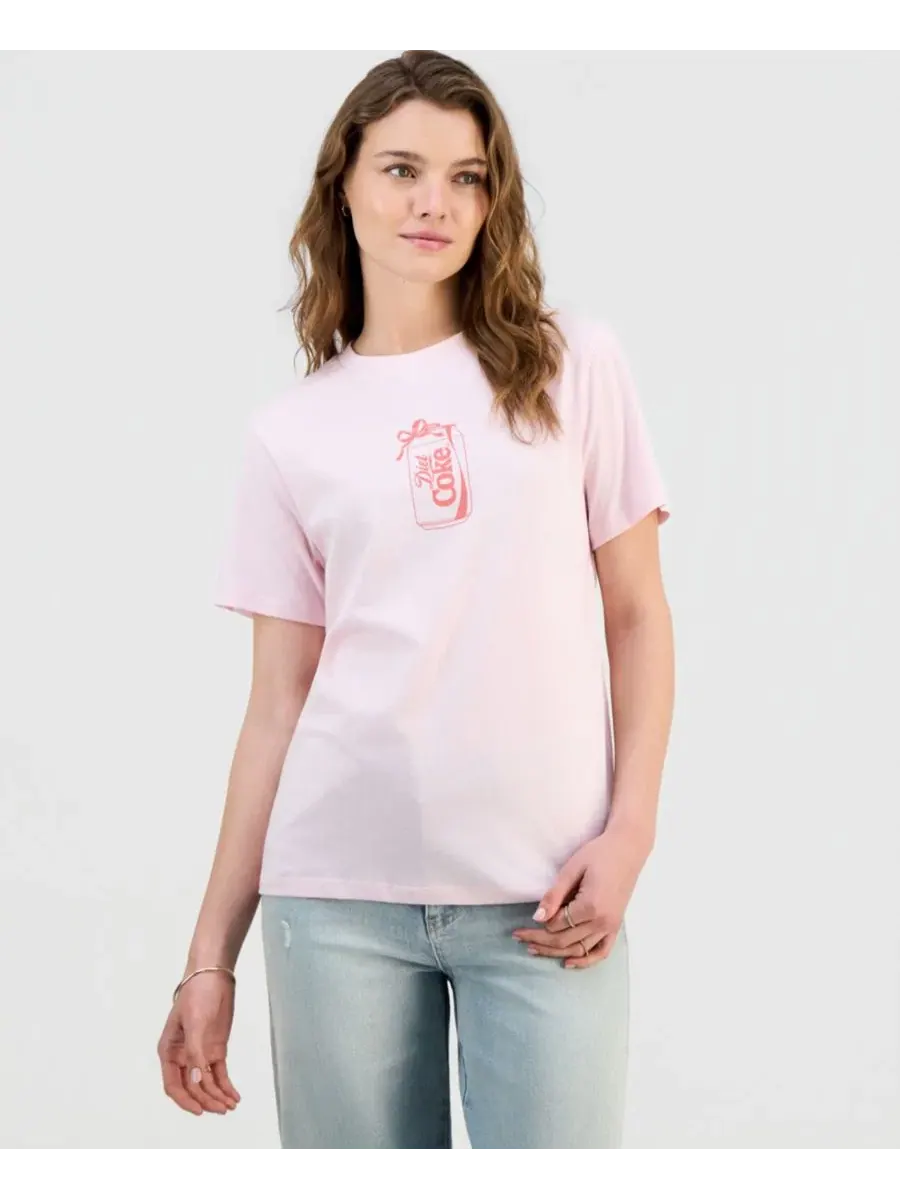 Футболка с принтом Diet Coke Bow Grayson Threads, The Label — изображение 1 из 4, розовый