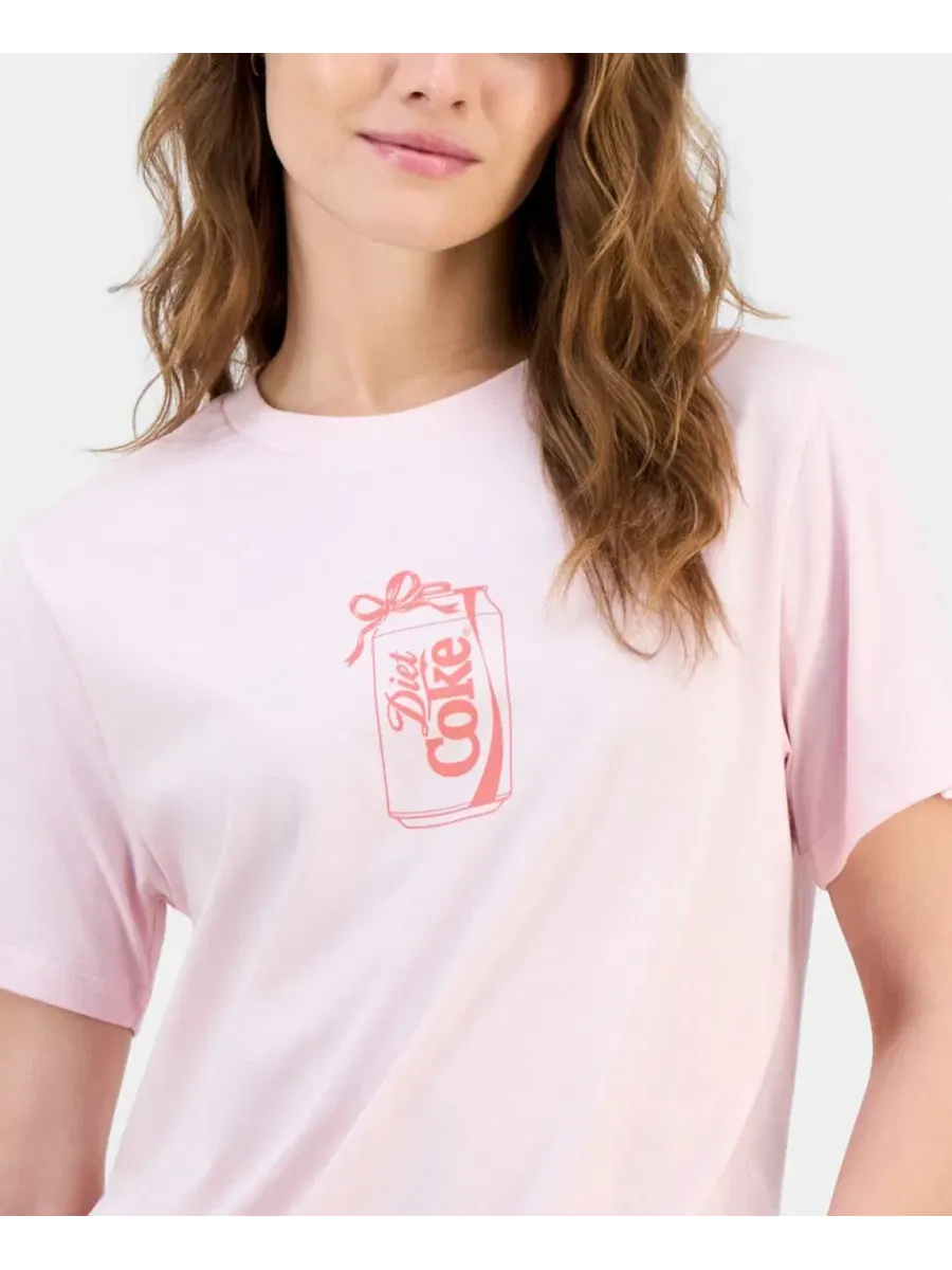 Футболка с принтом Diet Coke Bow Grayson Threads, The Label — изображение 2 из 4, розовый
