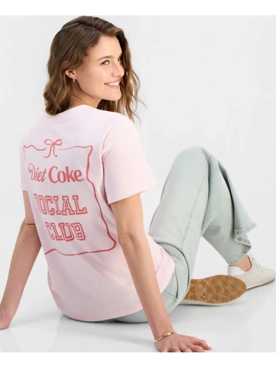 Футболка с принтом Diet Coke Bow Grayson Threads, The Label — изображение 4 из 4, розовый