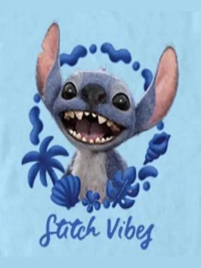 Мужская футболка с коротким рукавом Stitch Vibes Fifth Sun — изображение 3 из 3, светлый синий