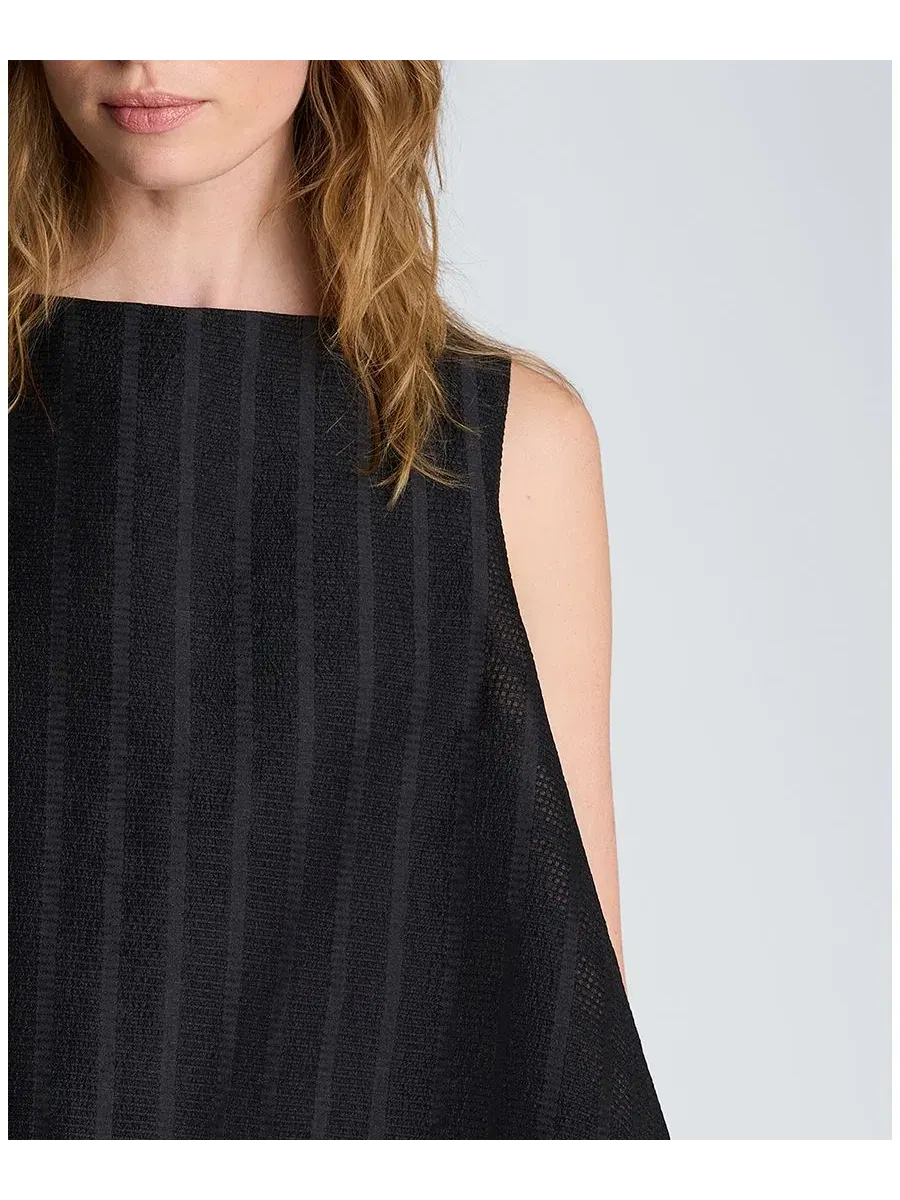 Платье мини с лодочкой и воланом Kenneth Cole — изображение 4 из 6, черный