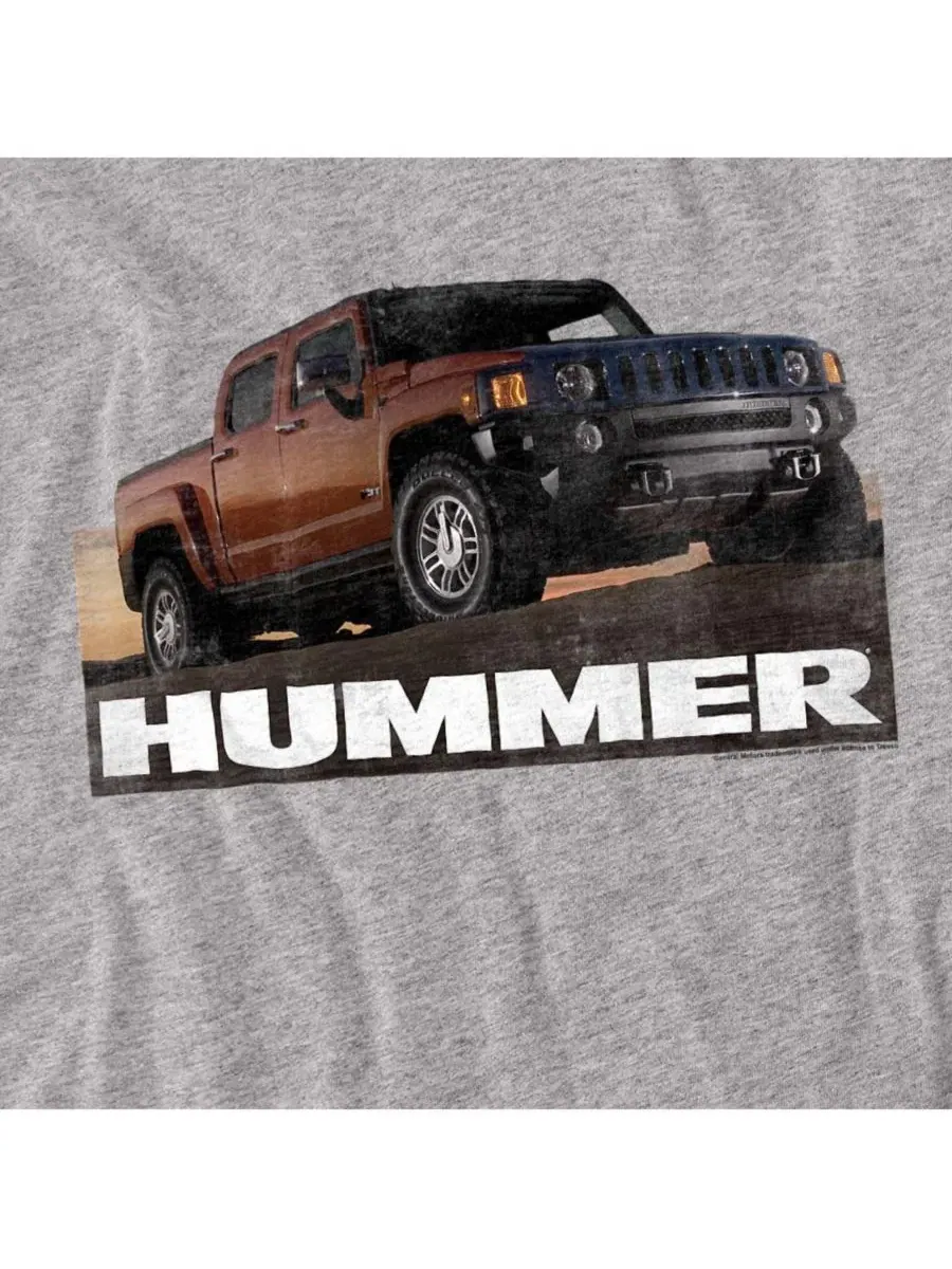 Футболка с принтом Hummer H3 Ad Logovision — изображение 4 из 4, приглушенный