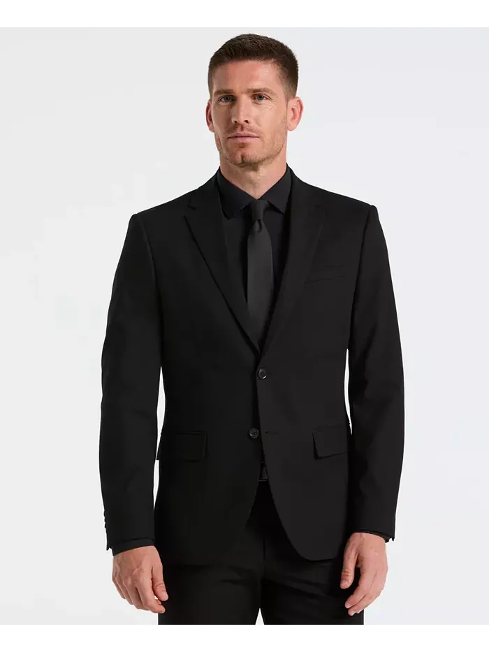Мужской пиджак Dobby Louis с длинными рукавами Slim Fit Perry Ellis — изображение 1 из 6, черный