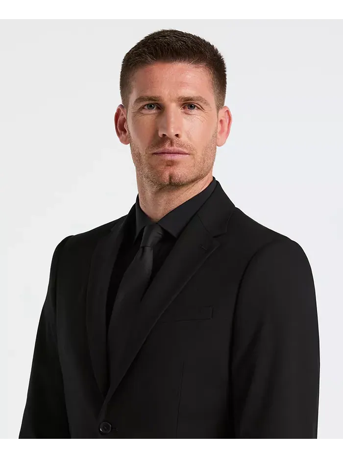Мужской пиджак Dobby Louis с длинными рукавами Slim Fit Perry Ellis — изображение 2 из 6, черный