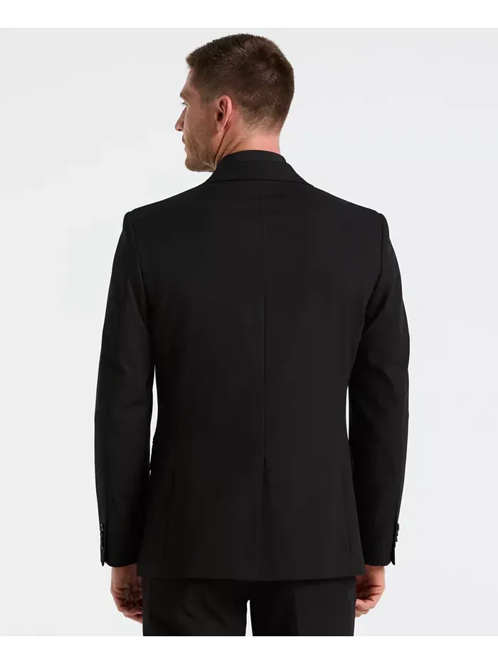 Мужской пиджак Dobby Louis с длинными рукавами Slim Fit Perry Ellis — изображение 3 из 6, черный