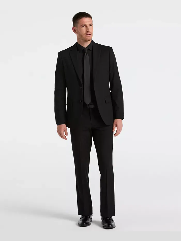 Мужской пиджак Dobby Louis с длинными рукавами Slim Fit Perry Ellis — изображение 4 из 6, черный