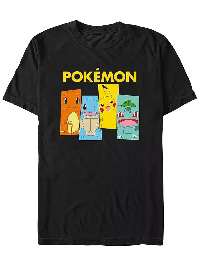 Футболка мужская Pokemon Team Kanto с коротким рукавом Fifth Sun — изображение 1 из 1, черный