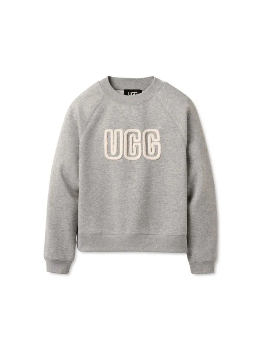Женская толстовка UGG с логотипом UGG — изображение 3 из 10, серый