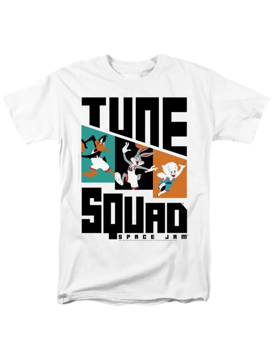Мужская футболка с изображением персонажей из мультфильма "A New Legacy Tune Squad" Space Jam — белый