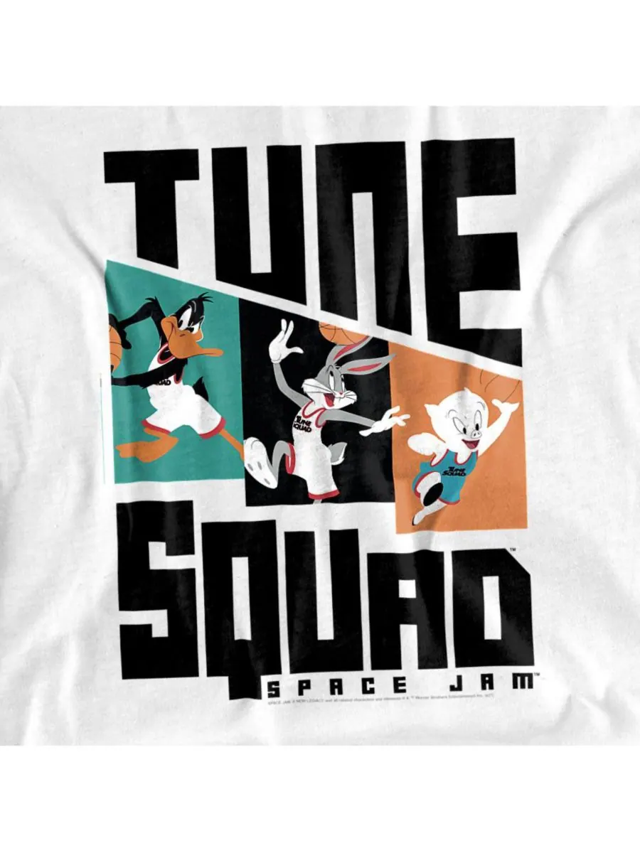 Мужская футболка с изображением персонажей из мультфильма "A New Legacy Tune Squad" Space Jam — изображение 3 из 3, белый