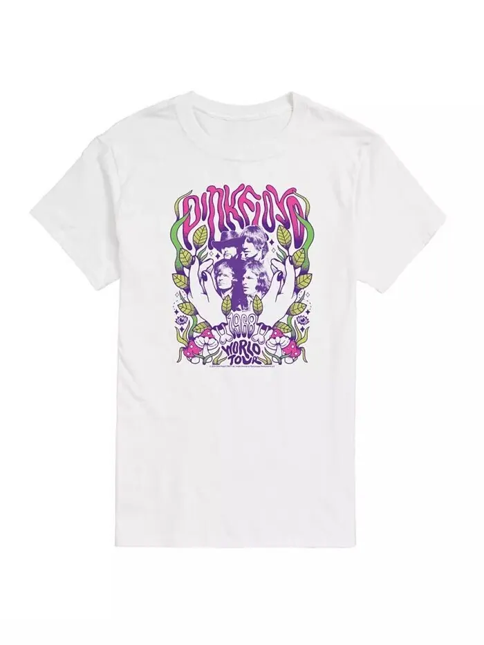 Мужская футболка с короткими рукавами Hybrid Apparel Pink Floyd Psychedelic AIRWAVES — изображение 1 из 3, белый