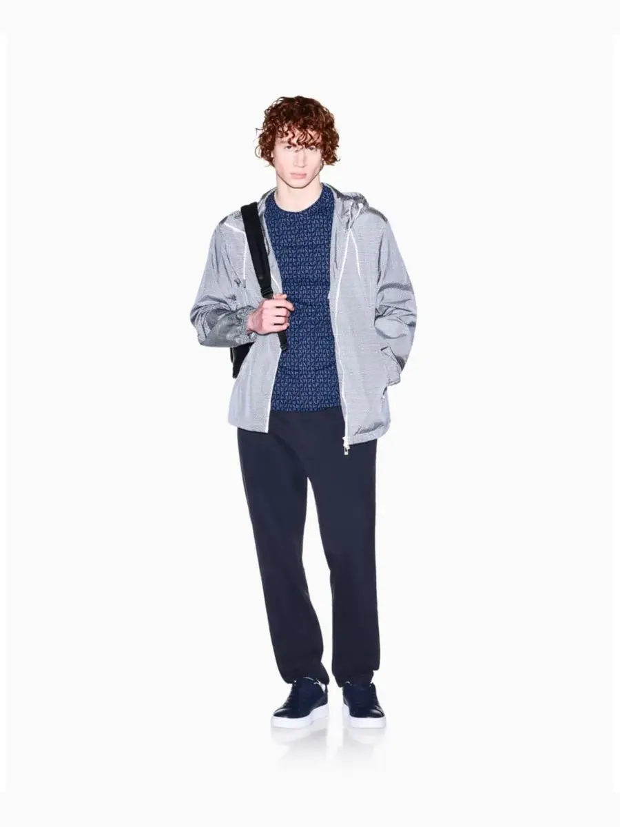 Мужская футболка с коротким рукавом, с принтом логотипа по всей поверхности A|X Armani Exchange — изображение 4 из 5