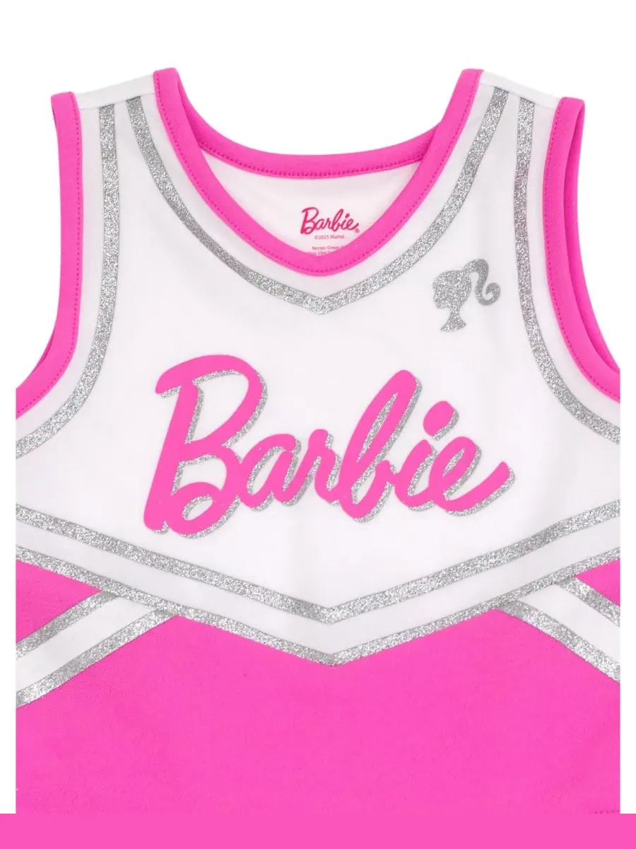 Комплект одежды для девочек: платье и бант для чирлидерши Barbie — изображение 2 из 5, розовый/белый